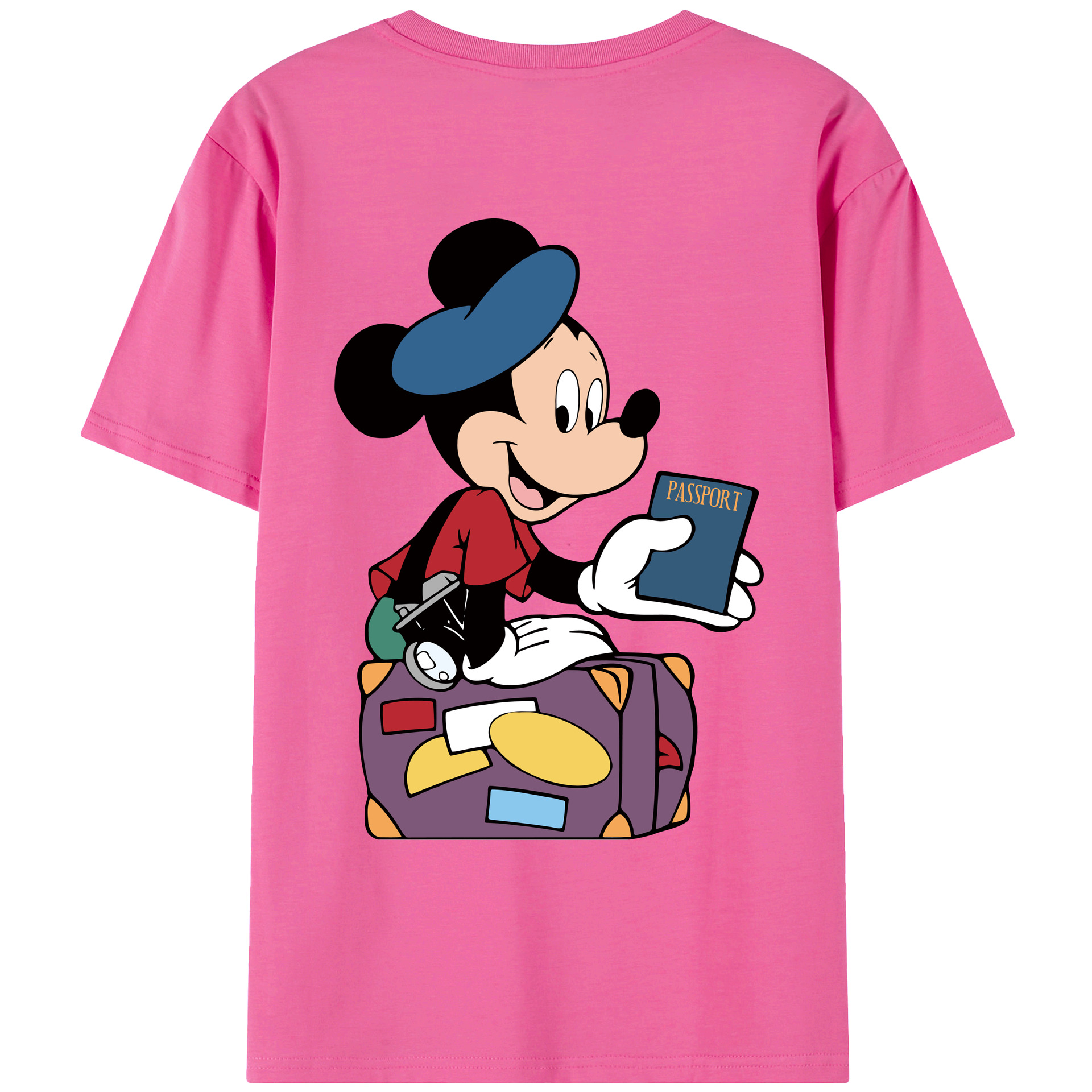 （画像用） ミッキーマウス Mickey Mouse レディース半袖Tシャツ(バックプリント)